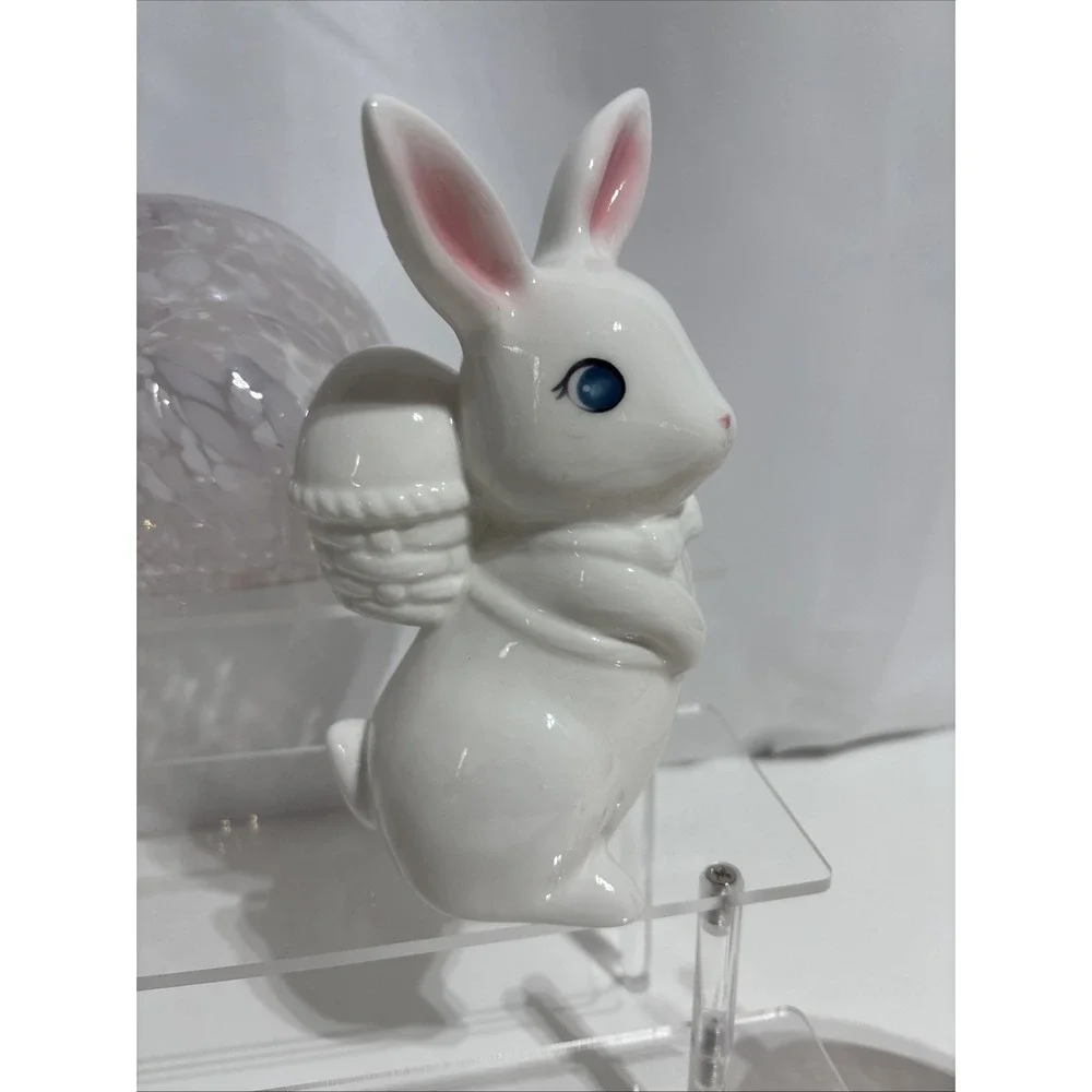 New Target Spritz Easter Lot Iridescent Pearl Bunny mug Figurine Glass Bunny Cup